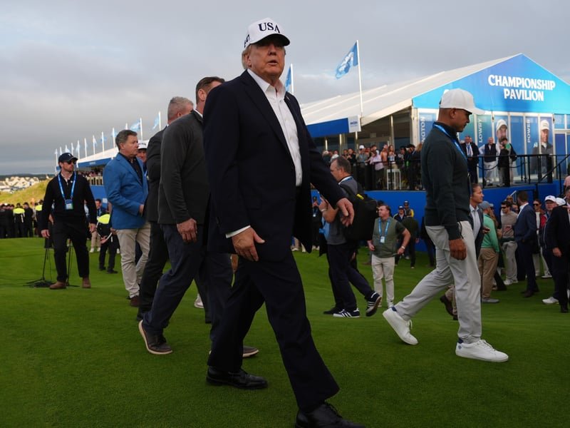 Trump helipad ceremony goes without TV audio as networks boycott event