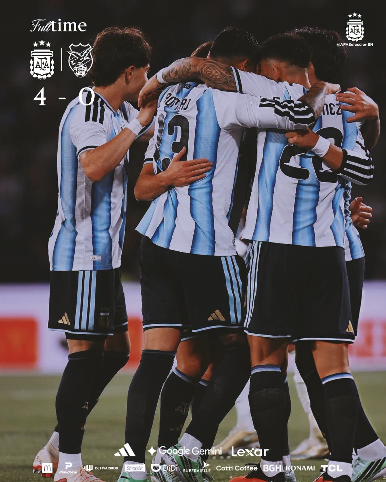 Argentina begin post-Messi era with 4-0 win over Bolivia
