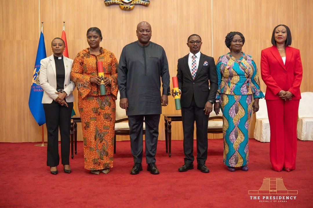 Mahama swears in two new Deputy EC Chairpersons